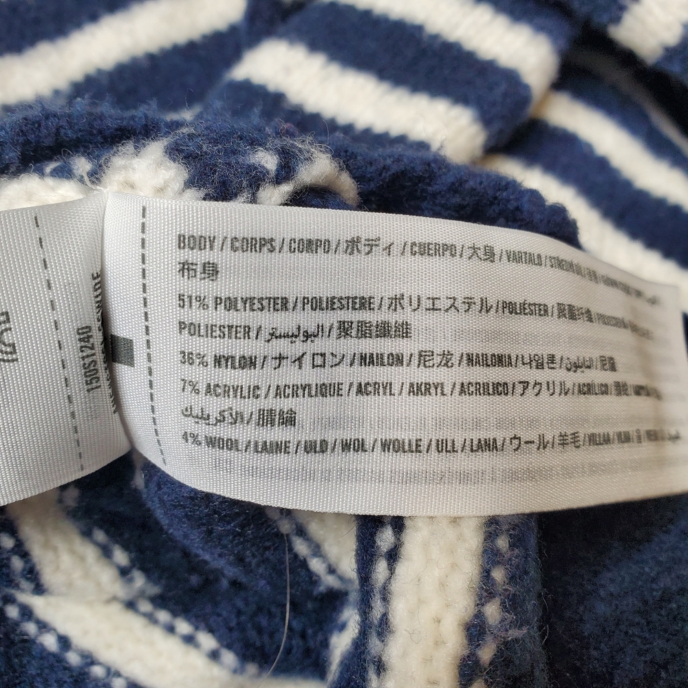 Abercombie & Fitch Womens Stripe  Turtleneck Fisherman Coastal Sweater    251 - Picture 5 of 5